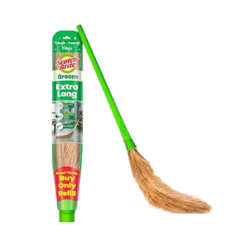 Scotch-Brite No-Dust Broom Long handle, Easy floor cleaning (Multi-use)