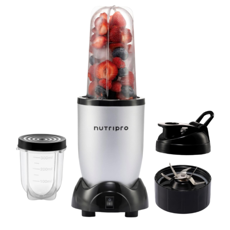 NutriPro 500W Blender | Juicer Mixer Grinder & Smoothie Maker Machine (Silver, 2 Jars) – 1-Year Warranty