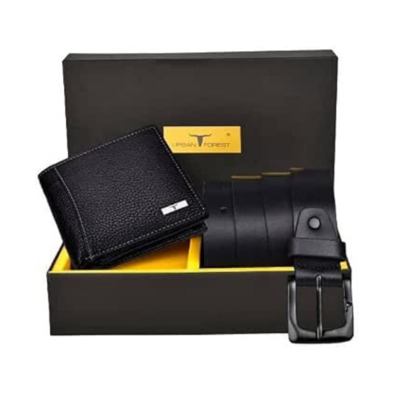 Urban Forest Brian Leather Wallet & Belt Combo Gift Set for Men