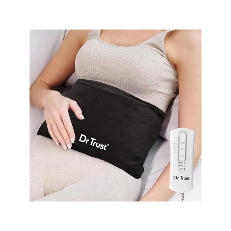Dr Trust USA Velvet Orthopedic Electric Heating Pad for Back Pain I Heat Belt for Menstrual Period Cramps, Shoulder & Knee Pain Relief with Temperature Controller & Overheat Safety-388.
