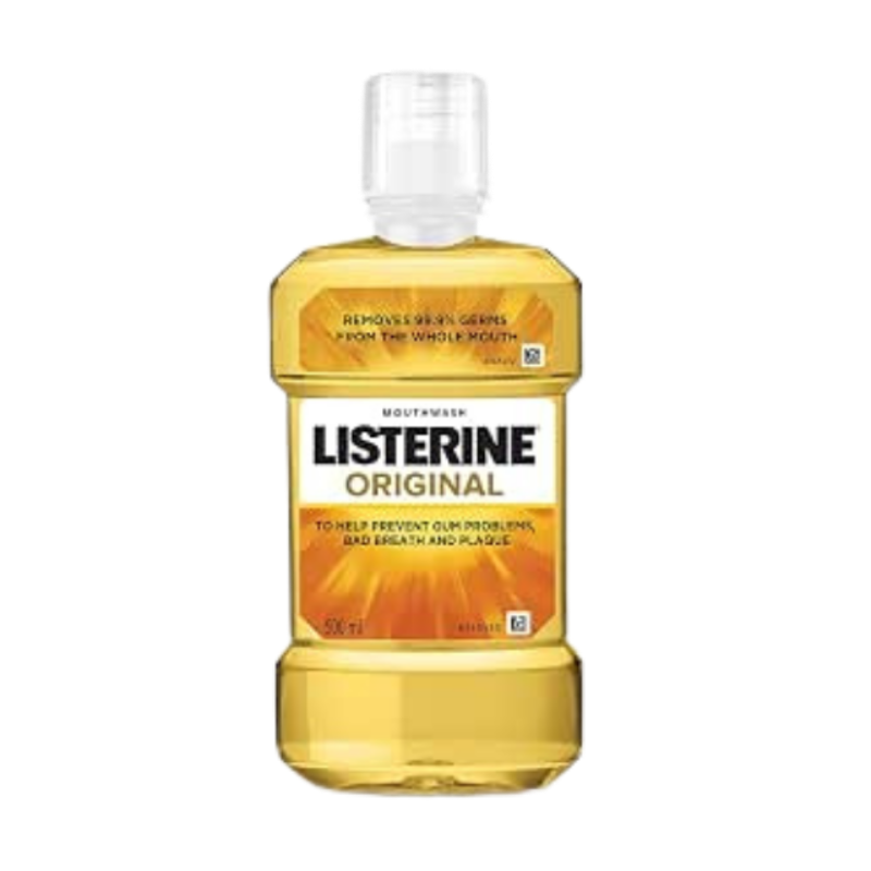 Listerine Original Mouthwash Liquid, Removes 99.9% Germs, 500ml (Pack of 1)