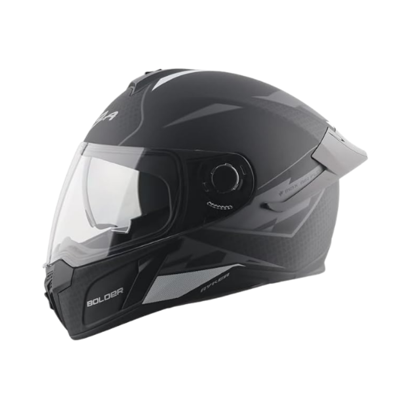 Vega Ryker D/V Bolder Dull Black Silver Helmet-L