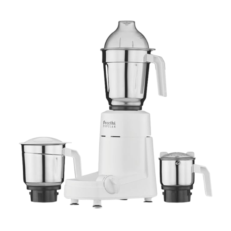 Preethi Popular MG 142 mixer grinder 750-Watt (White), 3 Jars Including 5 Years Free Service With Life Long Service Support