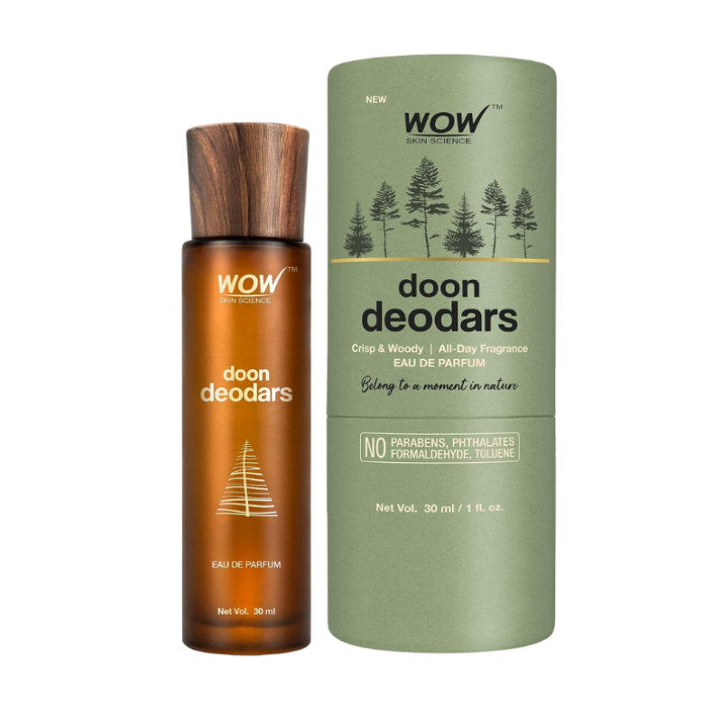 WOW Skin Science Eau De Parfum Doon Deodars - Crisp And Woody All Day Fragrance - Long Lasting & Unisex Perfume (30mL)