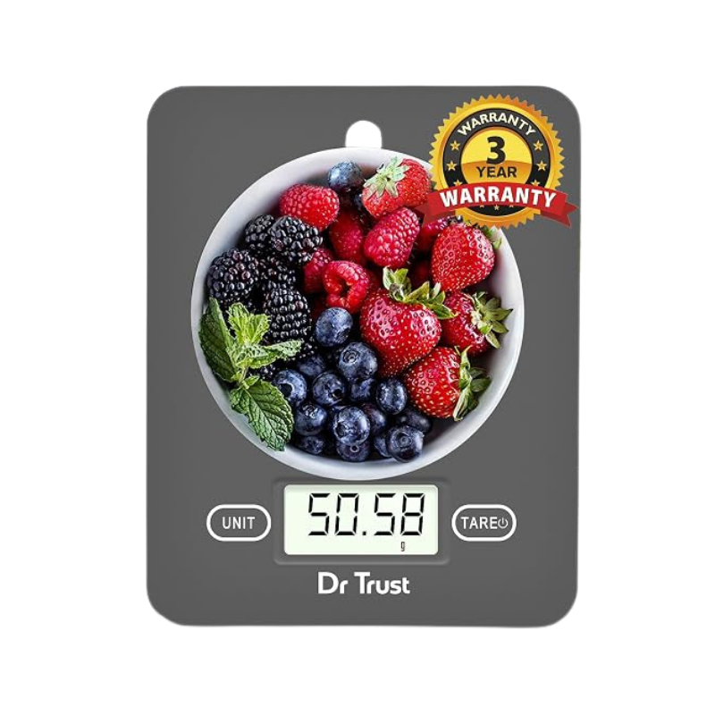 Dr Trust (USA) Electronic Kitchen Digital Scale Weighing Machine - 517 (Gray)
