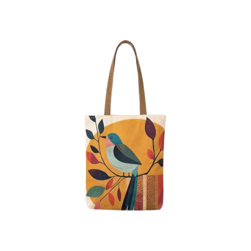 Canvas Tote Bag with Zipper for Women| Inside Pocket | Cotton College Shoulder Bag | Stylish Travel Sling & Handbag for Daily Use | Cotton Canvas Fabric