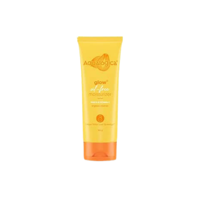 Aqualogica Glow+ Oil Free Face Moisturizer with Papaya & Vitamin C for Bright, Glowing Skin | Lightweight Hydration with Hyaluronic Acid, Non-Sticky, Fast Absorbing & Water Lock Technology, 100g