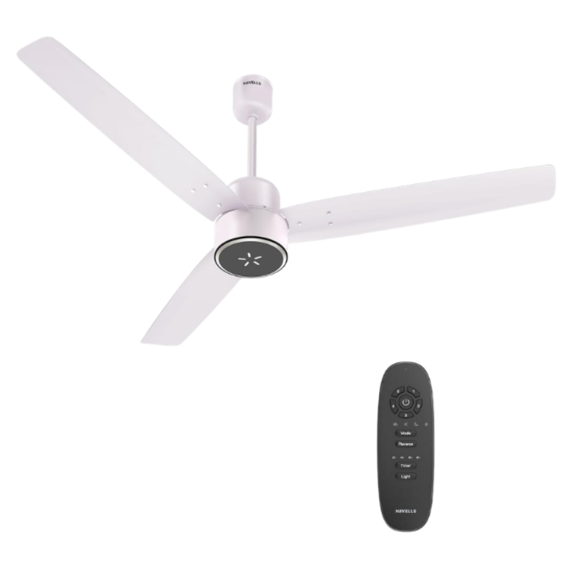 Havells FAB BLDC LED Ceiling Fan 1200 mm, 5 star, LED Speed Indicator, 380 RPM, Up to 65% Savings,Reverse Rotation,4 Speed Modes,Low Wattage 30W,Low Noise,Air Flow:235 CMM, 3 Year Warranty,Blush Ivory