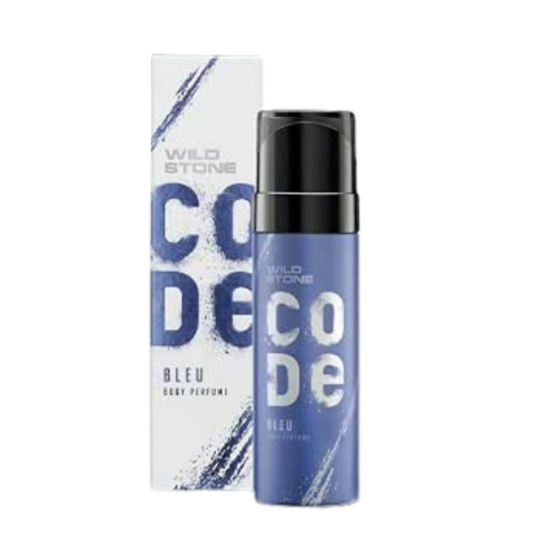 WILD STONE CODE Bleu Body Spray Perfume For Men, 150 Ml | No Gas Deo For Men | Long-Lasting Luxurious Fragrance | Best Suited For Casual Occasions | Masculine Sophisticated Scent For All Seasons