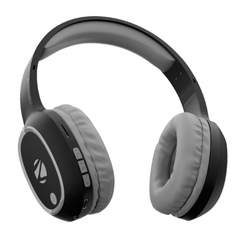 Zebronics Thunder 60 hrs Playback time Bluetooth Wireless Headphone with FM, mSD, Playback with Mic (Black)