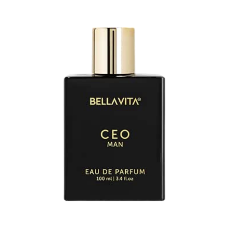 BellaVita Luxury CEO Man Eau De Parfum | Perfume for Men with Lemon, Lavender, Tonka, Mandarin & Vetiver | Long-Lasting Woody Fragrance | Mens Perfume, Fresh Fragrance for Man, Gift for Men,100 ml
