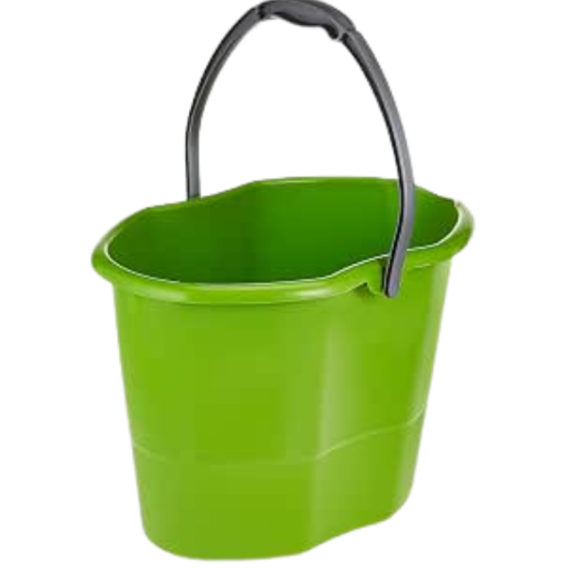 Scotch-Brite CSC Green Bucket with Wringer-Squeezer, 1 set/pack | size: 26 cm x 32.6 cm x 13 cm | Bucket with Torsion wrinkle | Durable |Green color | Multipurpose | All Floors | Mop bucket