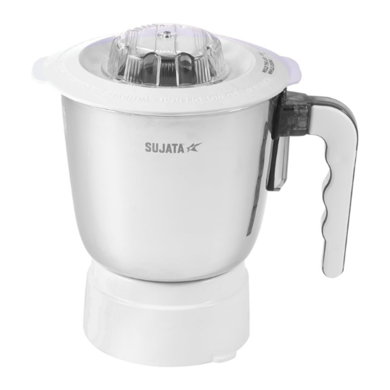 Sujata Grinder Steel Jar, 1000 ml (White, Stainless Steel)