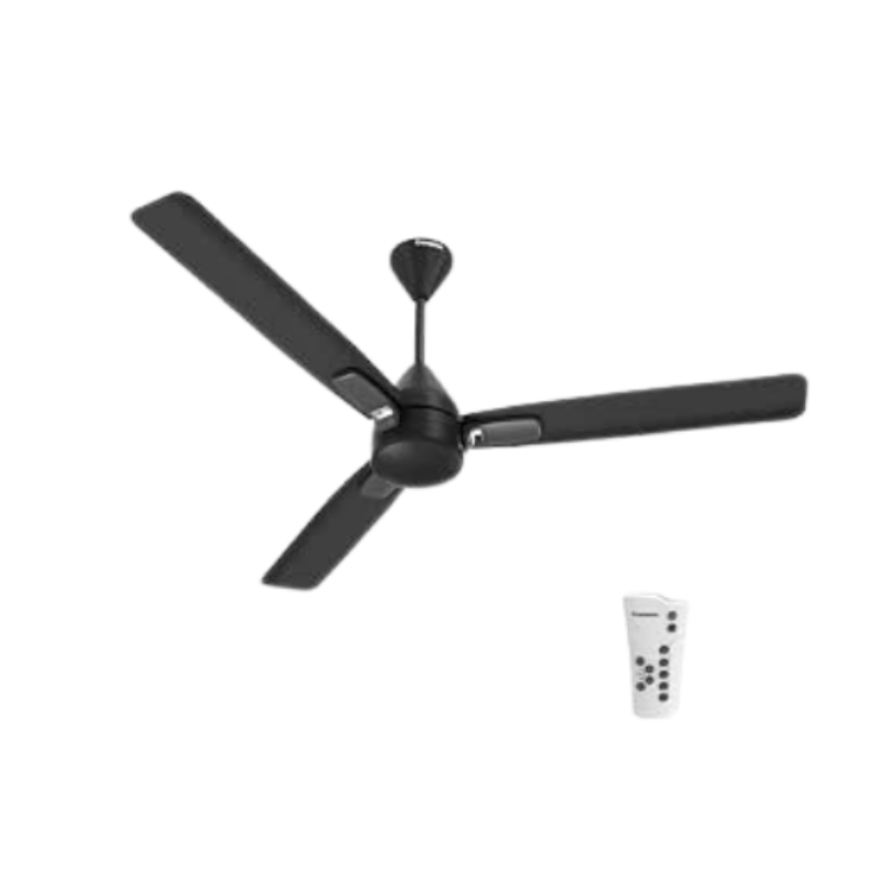 Crompton Energion Caelum 1200mm BLDC Ceiling Fan | Remote & Regulator Control | Multiple Fan Pairing on Remote | BEE 5 Star Rated | High Air Delivery | Low Noise | 4 Years Brand Warranty | Matte Black